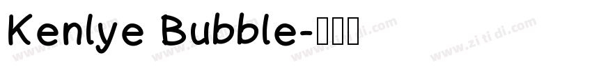 Kenlye Bubble字体转换